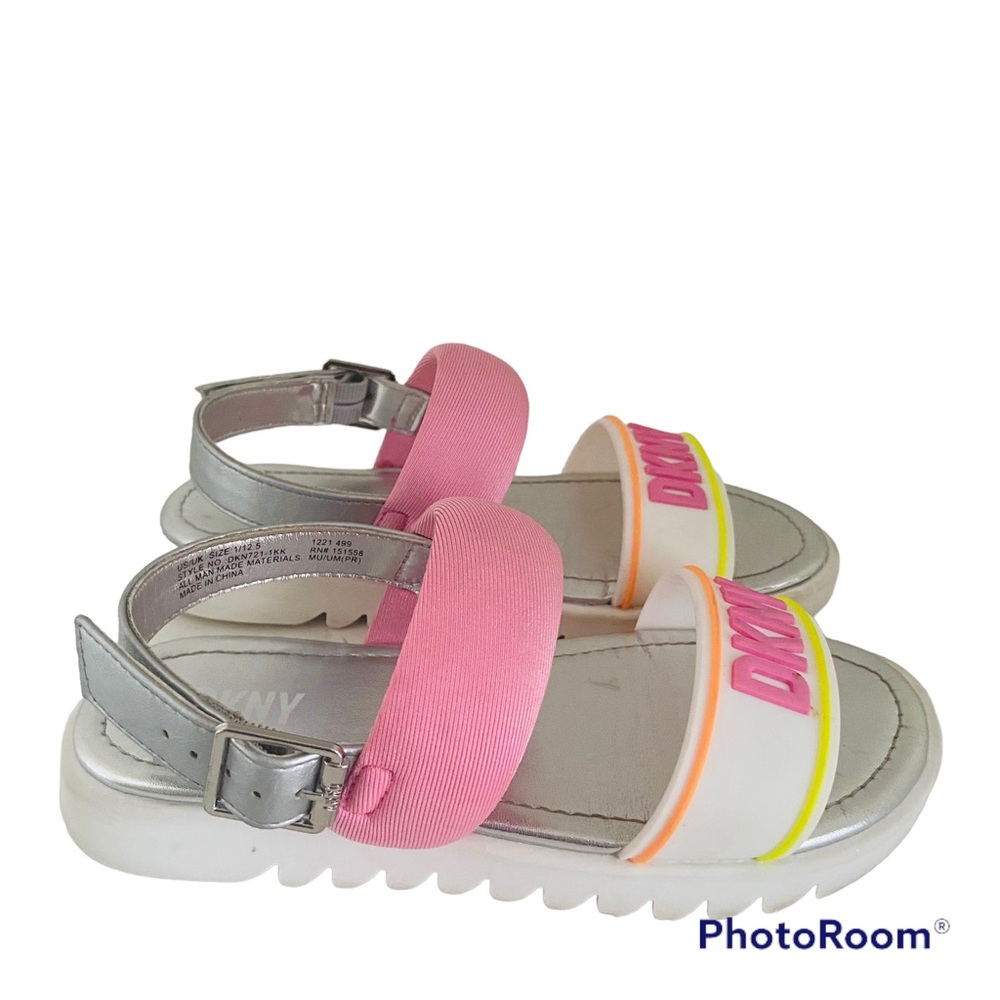 DKNY Girl's Josie Logo Sandals Size 1